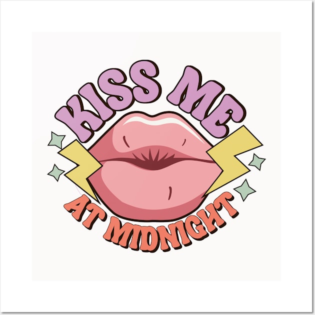 Kiss Me At Midnight Wall Art by MZeeDesigns